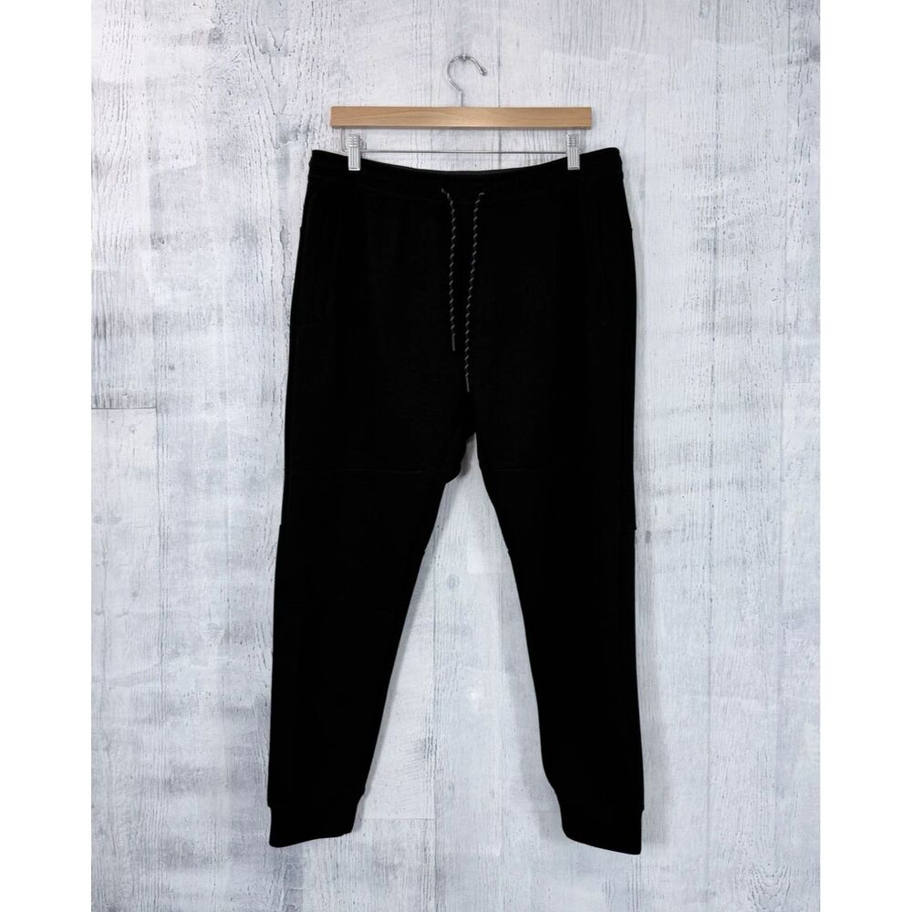 American Eagle Joggers Mens L Black Sweatpants Active Athleisure Zip Pockets